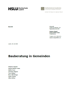 Bauberatung in Gemeinden