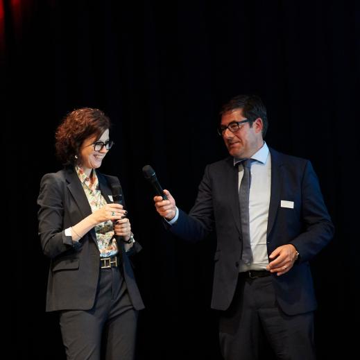 Christelle Luisier Brodard avec Christoph Niederberger.